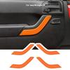 Orange Interior Door Handle Panel Cover Strips Trim For Jeep Wrangler JK 2011-17