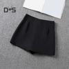 Damen-Minirock, hohe Taille, seitlich geteiltes Design, einfarbig, kurzer Rock, A-Linien-Design, Skort, Anti-Exposure-Arbeitsrock