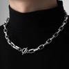 Cuban Necklace Men's High Street Splicing OT Buckle High Sense Accessories Hip Hop Versatile Coarse Clavicle Chain Men's and Women's Tide 2026