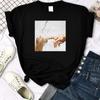 Funny Cute Cat Cartoon Image Printing T-Shirt for Women Harajuku Gothic Woman Tshirt High Quality Punk Style Women Clothing