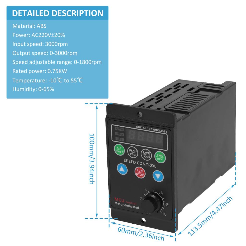 Frequency Converter Electric Inverter 750W Add Motor Driver Variable Frequency Drive 220 V Single-phase Input Three-phase Output