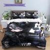 Black Butler Pattern Bedding,Quilt Set Quilt Cover Pillowcase Home Birthday Gift (1 * Duvet Cover + 2 * Pillowcase, Without Core)