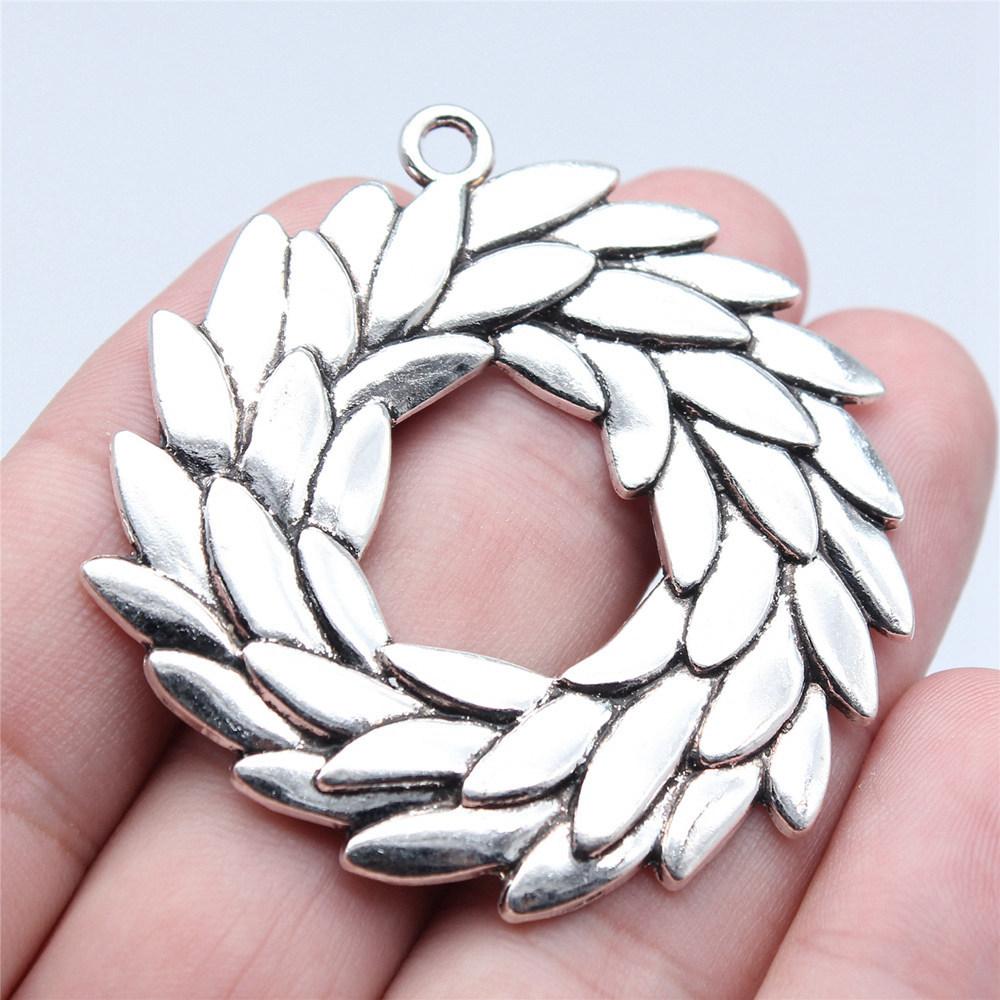 Foglie Grandi Dettagliate Fascino Botanico Bronzo Antico Lega di Zinco Materiali per la Creazione di Gioielli Stile Fabbricante di Gioielli Fascini Metallici