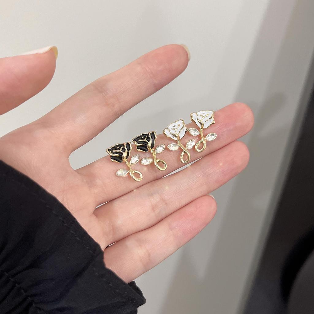 S925 Rose Stud Earrings - Trendy & Unique Fairy Design for Women (2022)