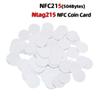 50/30pcs NFC Ntag215 Coin TAG Key 13.56MHz NTAG 215 Card Label RFID Ultralight Tags Labels 25 Mm Diameter Round Box
