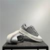 LUXSOLE Leather Board Shoes New Lace-up Low-top Trendy Thick-soled Versatile Sports and Leisure Shoes