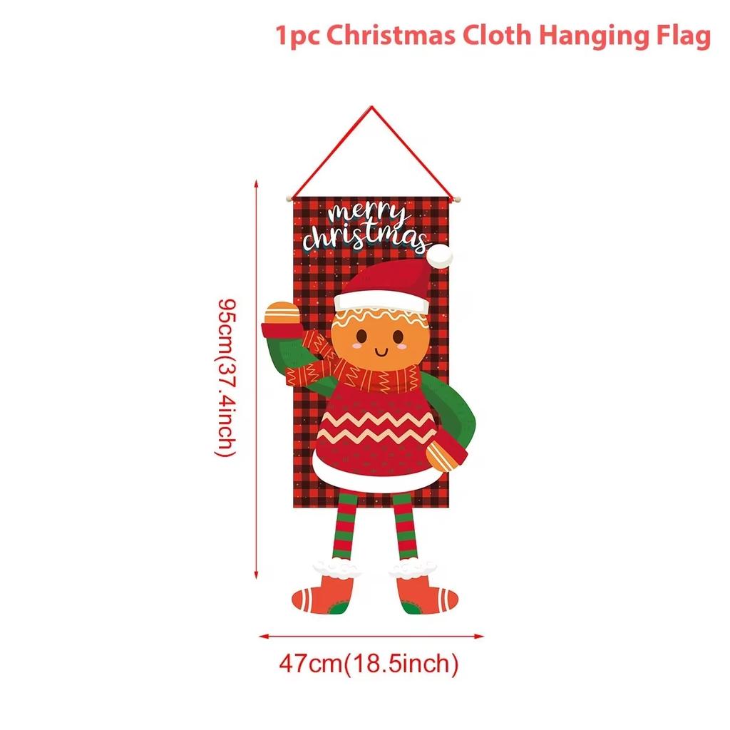 Merry Christmas Hanging Flag Christmas Decorations For Home 2026 Christmas Door Banner Xmas Gifts Navidad Happy New Year 2026