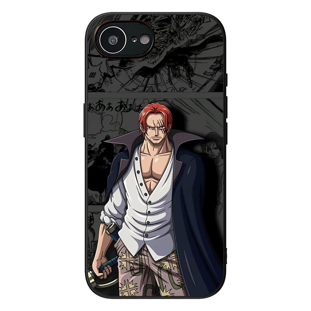 Phone Cover for Apple iPhone 13 12 Mini XS 11 Pro Max 7 8 Plus XR SE 2022 2020 SE3 Casing Case Shanks Red Hair One Luffy Pieces
