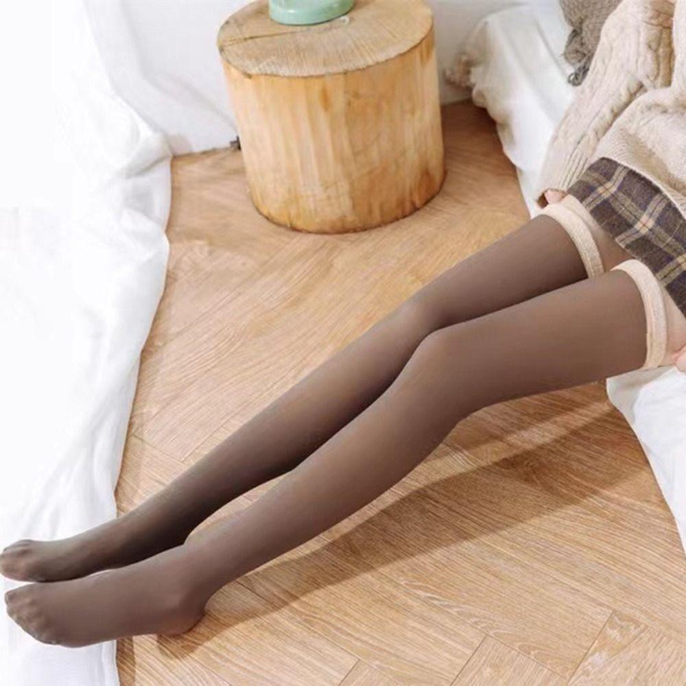 Velvet Translucent Stretch Socks Thickened Sexy Sock Boots Fashion Warm Knee Socks