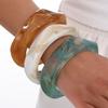 Translucent Acrylic Bracelets Marbled Chunky Cuffs Statement Bangles Resin Bangles  Resort Vacation
