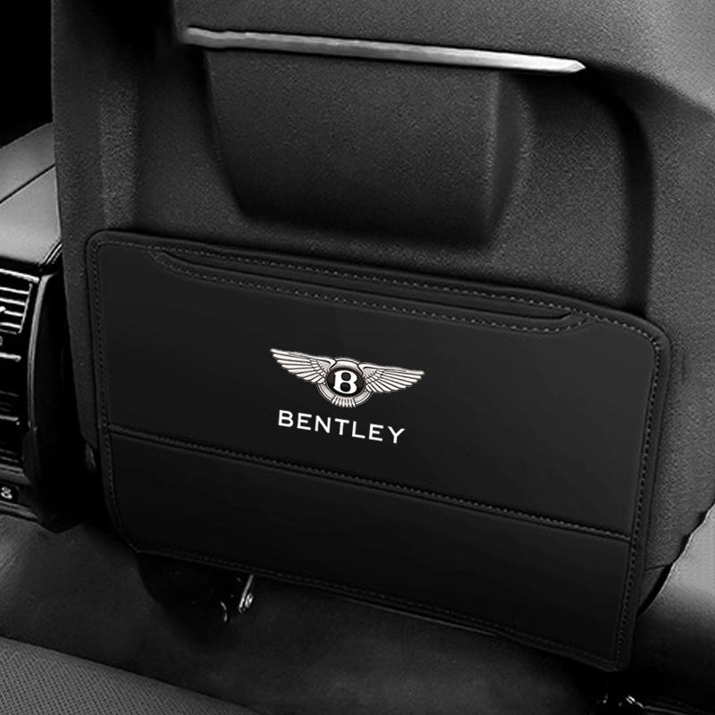 

Leather Car Seats Back Aanti-kick Protective Pad for New Bentley Flying Spur Continental GT Bentayga Mulsanne Auto Accessories чёрный