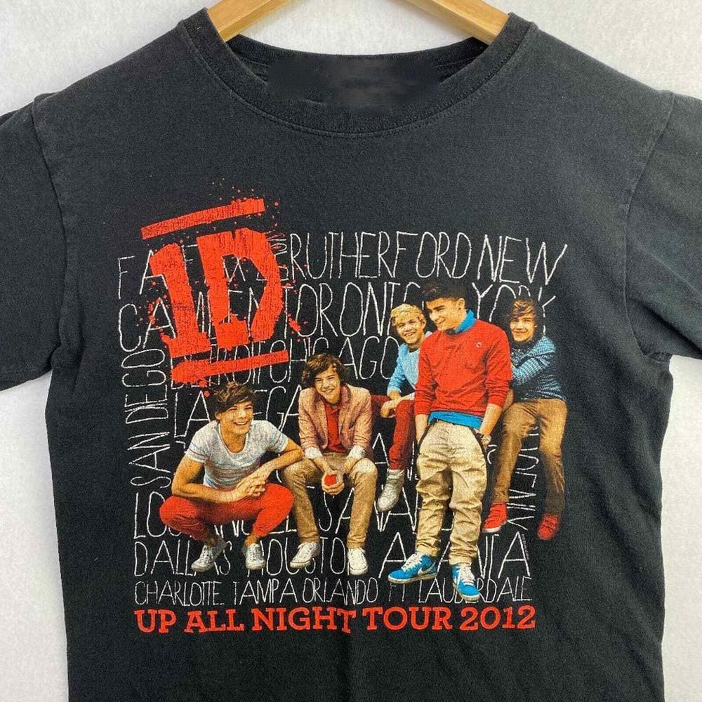 Vtg One Direction Music Band Tour 2012 Cotton Black All Size Shirt DI236 Unisex T-Shirt XXXXL