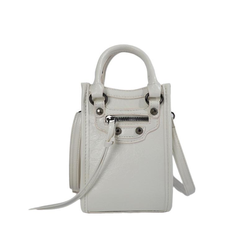 Trendy Rivet Motorcycle Crossbody Phone Bag - Unisex Small Niche Handbag