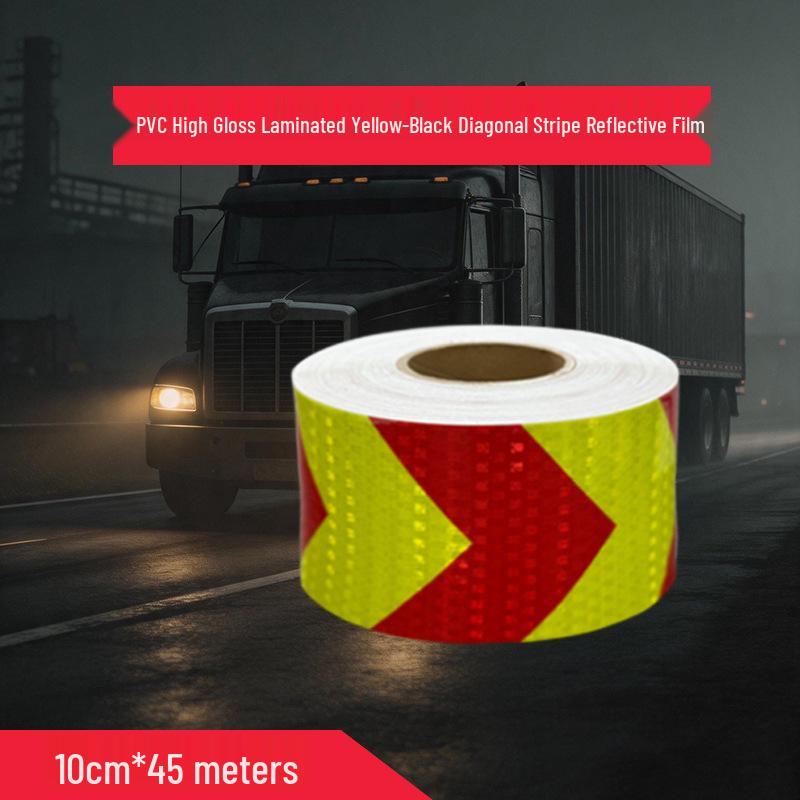In-Stock Reflective Arrow Safety Floor Stickers - Black, Yellow, Red, White for Warehouse Nighttime Use
