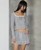 Rose Franz Lace Cancan Mini Skirt [Gray]