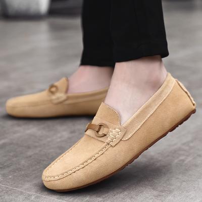 Fashion Men Driving Nubuck Shoes Male Spring Leather Loafers Men Casual Shoes Moccasins Slip On Men's Flats Fashion Men Shoes Size 38-44