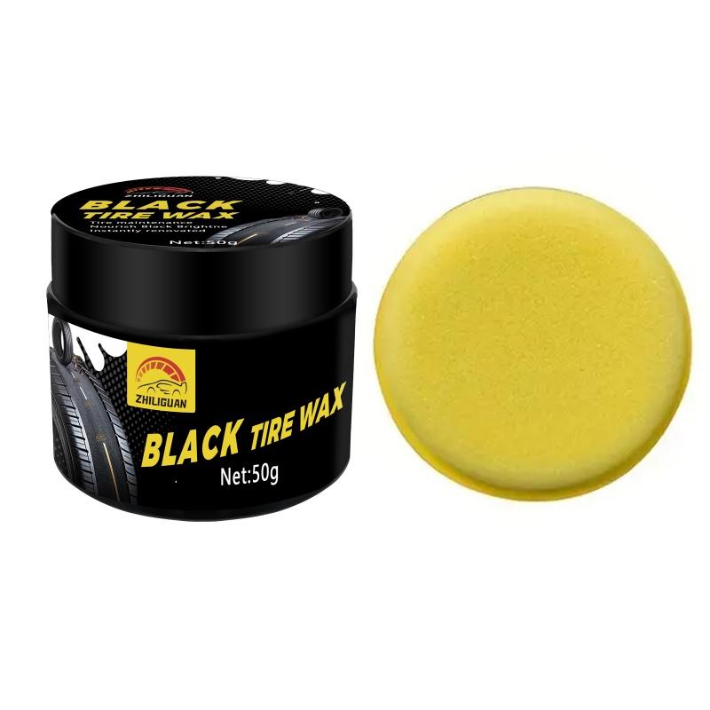 Car Tire Refresh Wax - ABS Resin Tire Rubber Care Wax, Automotive Gloss Enhancer - Durable Black Gloss Maintenance Wax