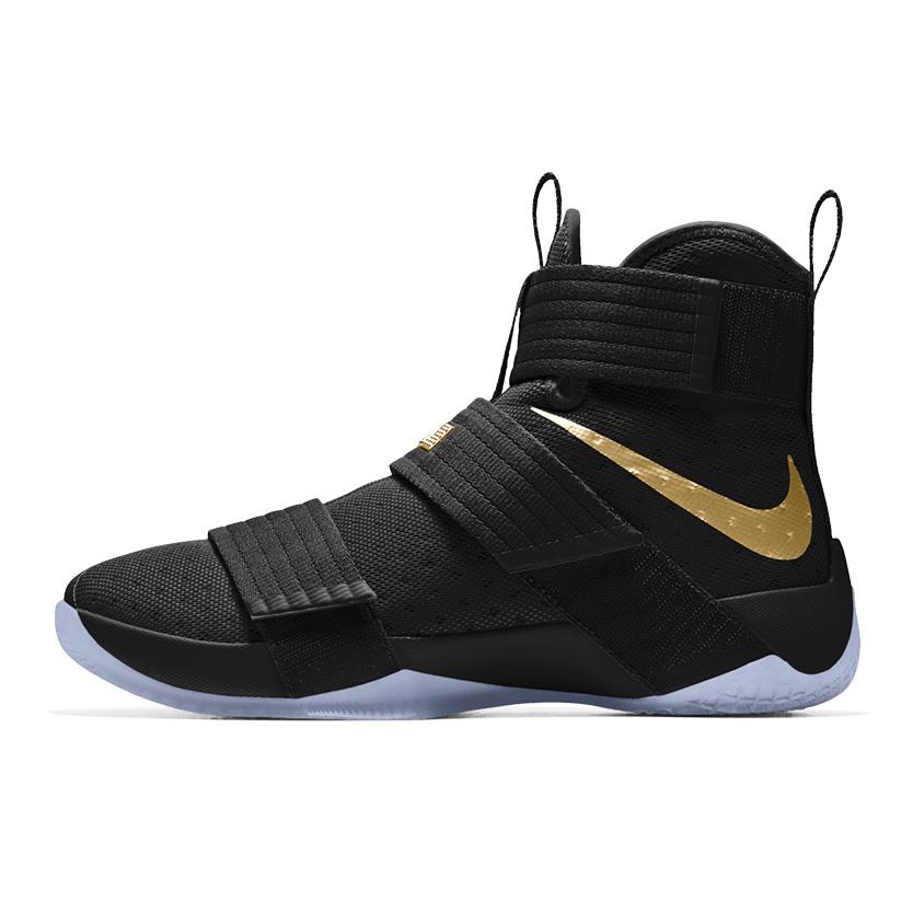 New Nike LeBron Zoom Soldier 10 Black Gold 'Black Gold Yellow Gold' 885682-991