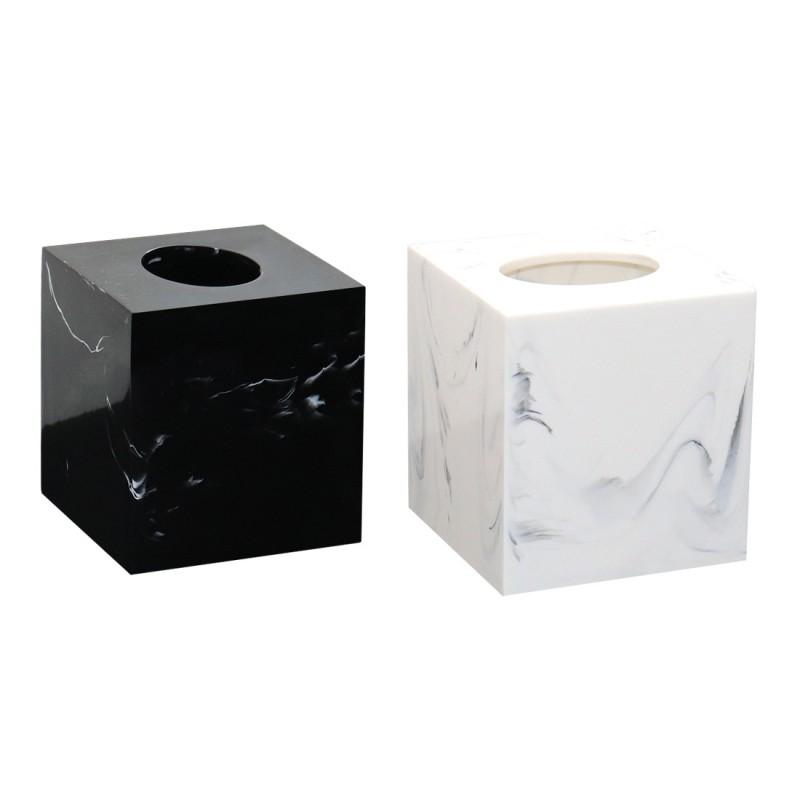 Resin Tissue Box Square Modern Design Home Car Bathroom Waterproof Multi-Use Paper Towel Holder Gift