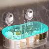 No-Drill Bathroom Suction Storage Box Large Capacity & Strong Load-Bearing Multi-Functional Suction Cup Wall-Mounted Shelf Rack