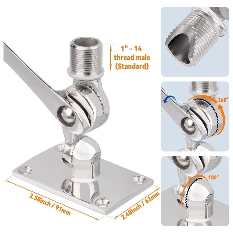 Outdoor Antenna Mount Accessories Antenna Mounting Kit Adjustable Antenna Base Mount Kit for Starlink Satellite Dish V2