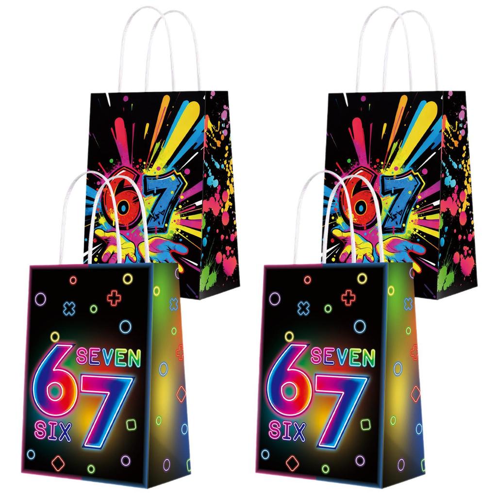Graffiti Theme Party Handbag: Kids' Birthday Gift & Candy Bag