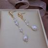 European and American Retro Asymmetrical Stud Earrings, Natural Special-shaped Earrings, Water Drop Baroque Pearl Stud Earrings, Long Earrings.