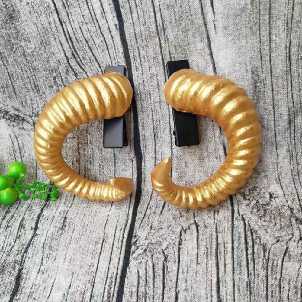 Ram Horns Shape Devil Horn Headband Black Gothic Style Gothic Cosplay Costume Halloween Party