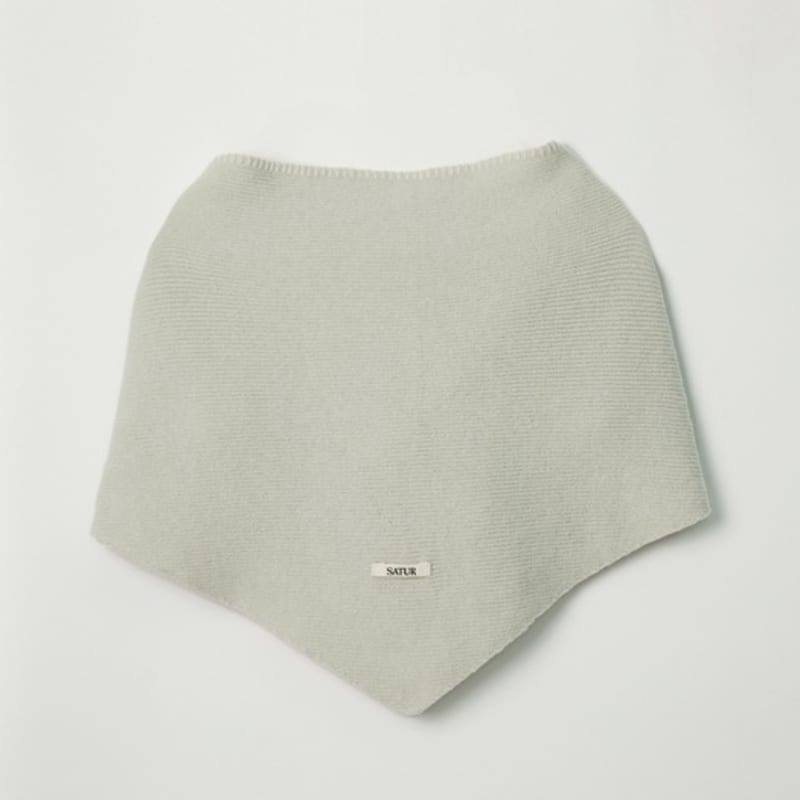 

SATUR Knit Shawl Cape_Gray FREE