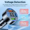 Smart Multi-Port Car Charger with Voltage Monitor, Type-C Fast Charge for 12V–24V Vehicles