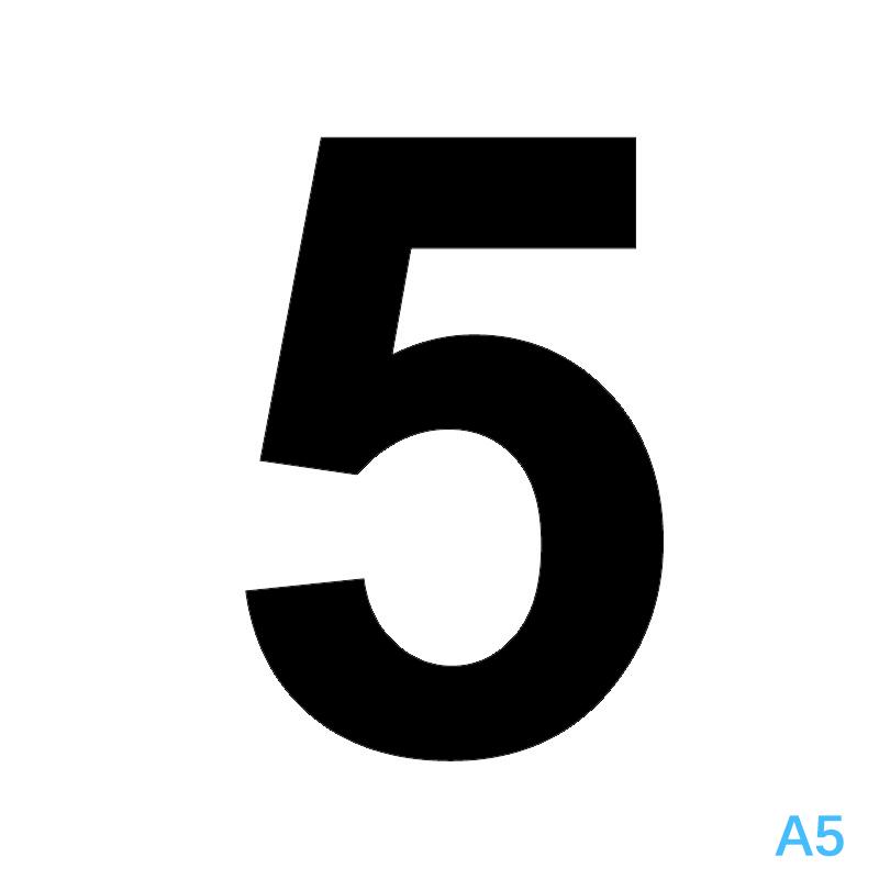 New Large 6.9-Inch (17.5cm) Trash Cans Decal Sticker Self-Adhesive Number Stickers Wheeled Dumpsters Door Mailbox Garage Labels