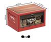 XL Folding Outdoor Storage Box with Wood Lid & Side Opening for Camping & Car Trunk Organization