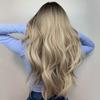 ALAN EATON Long Wavy Synthetic Hair Wigs Cosplay Party Daily Heat Resistant Wigs for Women
