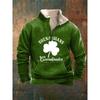 Spring And Autumn New Men'S Long Sleeve Half Zipper Printed Casual Fashion Trend Jacket