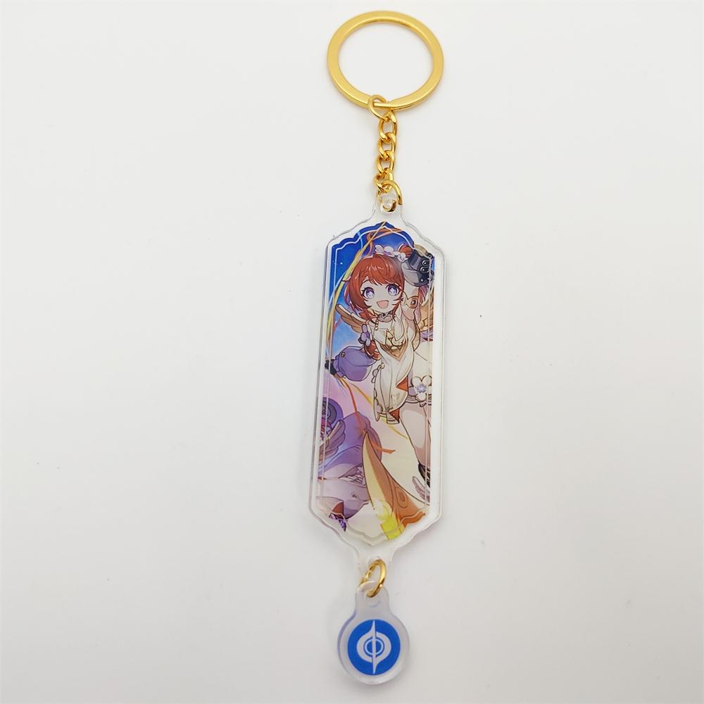 Game Honkai: Star Rail Acrylic Keychain Long Strip Pendant Figure Castorice Cipher Hyacine Mydei Anaxa Accessories Ornament