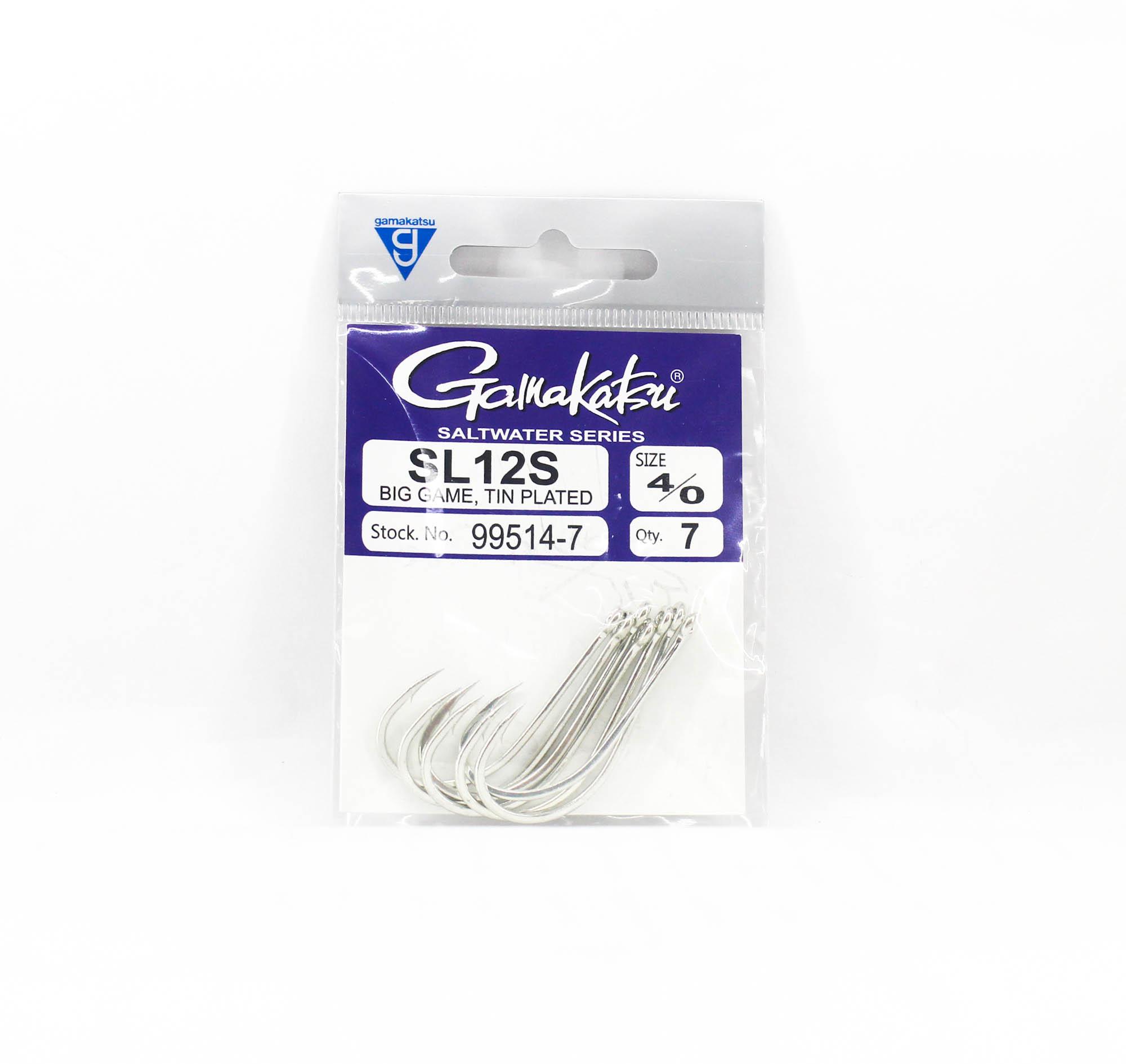

Крючок Gamakatsu SL12S для крупной рыбы, луженый, размер 4/0, 7 шт. в упаковке (1359)