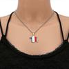 Stainless Steel French Map Flag Pendant Necklace in Gold/Silver Color for Men and Women