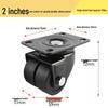 Heavy-Duty Low-Profile Swivel Caster Wheels