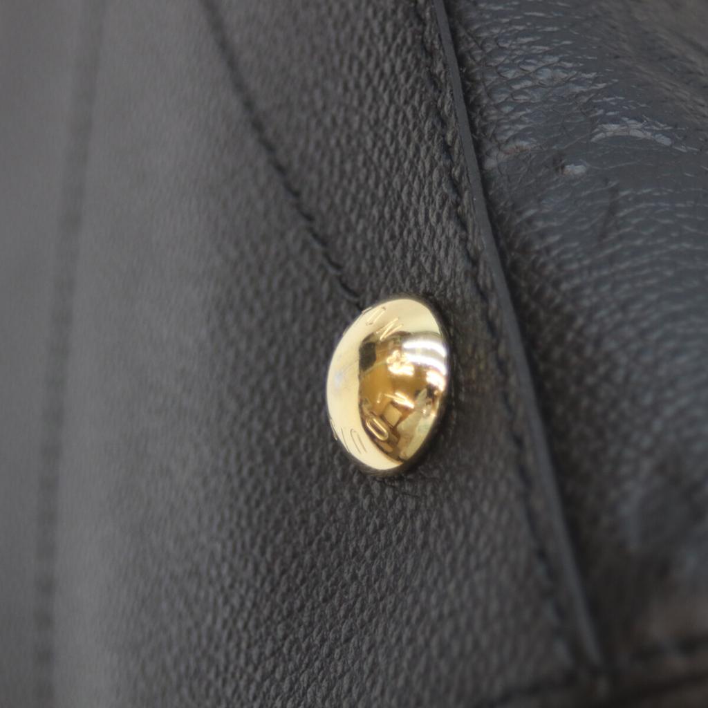 Louis Vuitton 16 Years M41048 Black Enprint Montaigne MM Handbag blackUsed