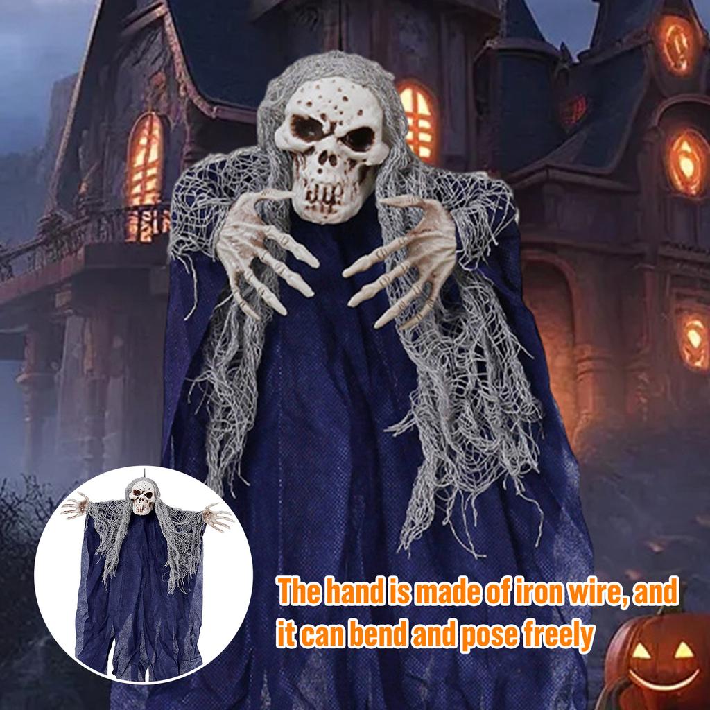 Scary Hanging Skeleton Ghosts Halloween Horror Scary Ghosts Props for Outdoor Porch Patio Tree
