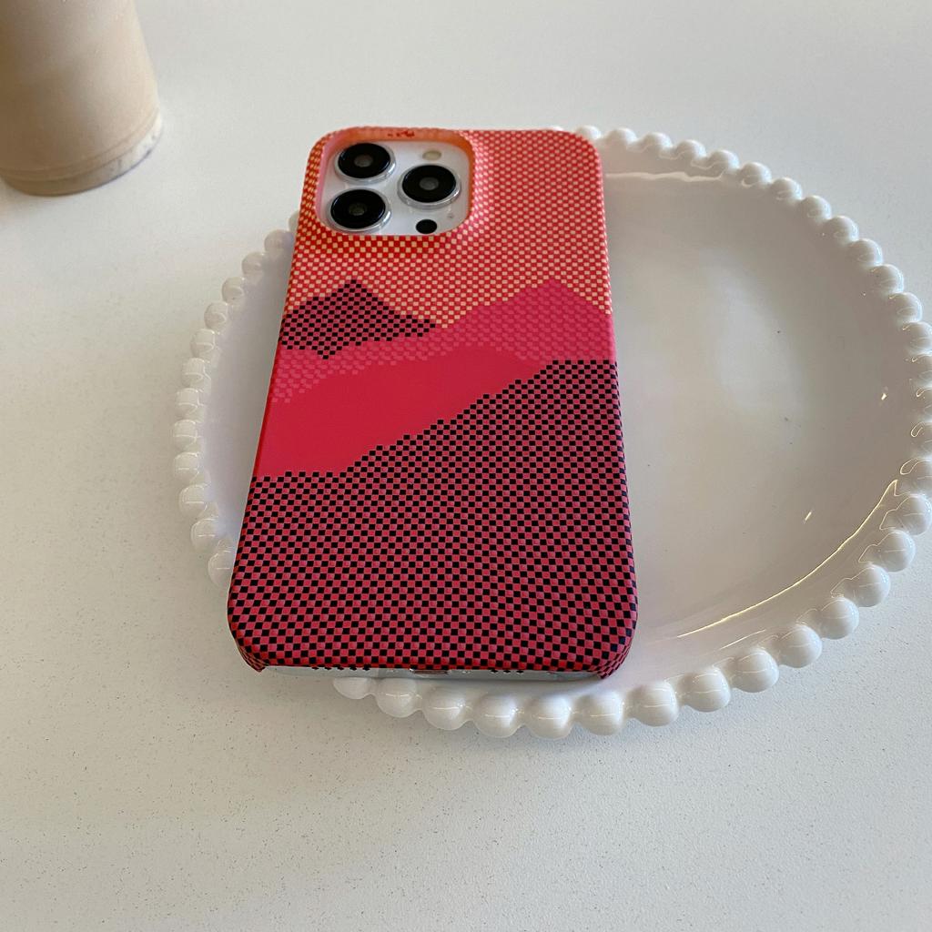 For iPhone 15 Pro Max Case Water Transfer Printing Drop-Proof PC Cell Phone Cover