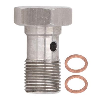 Banjo Bolt Fittings M12x1.0 Metric Thread Single Hole Brake Hose End Adaptor with Washers for Brake