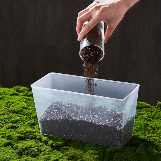 Self Watering Planter Plastic Flowerpot with Reservoir Easy Refill Plant Pot with Wick Ropes for Succulents Scallions Balcony Windowsill Gardening