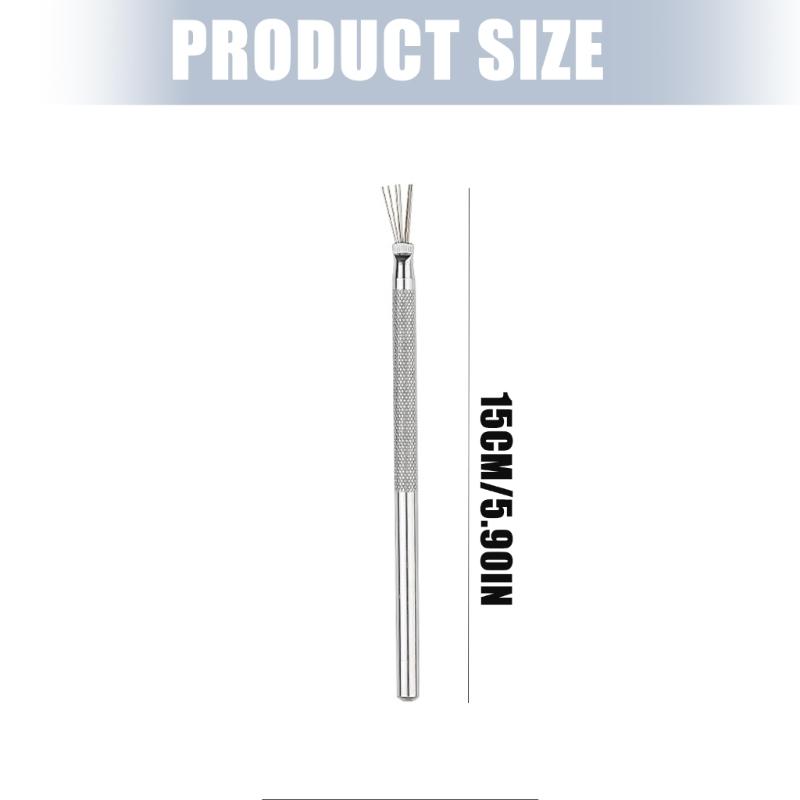 7Pin Nail Design Tool Manicure Nail Painting Pen Brush Stainless Steel Needle For Manicure Crafting Painting Portable