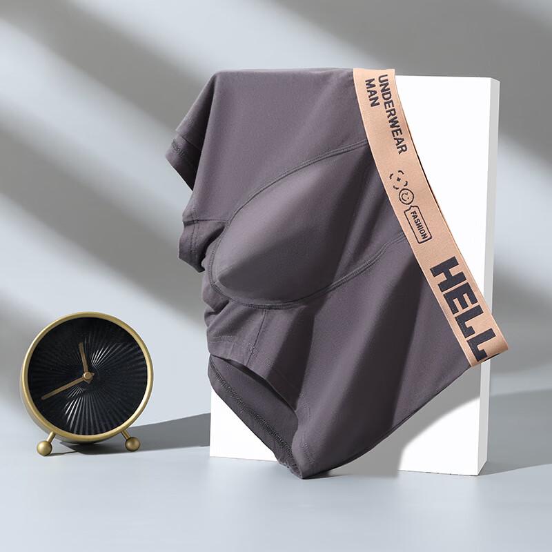 Nanjiren Men's Solid Color Boxer Briefs (5-Pack)