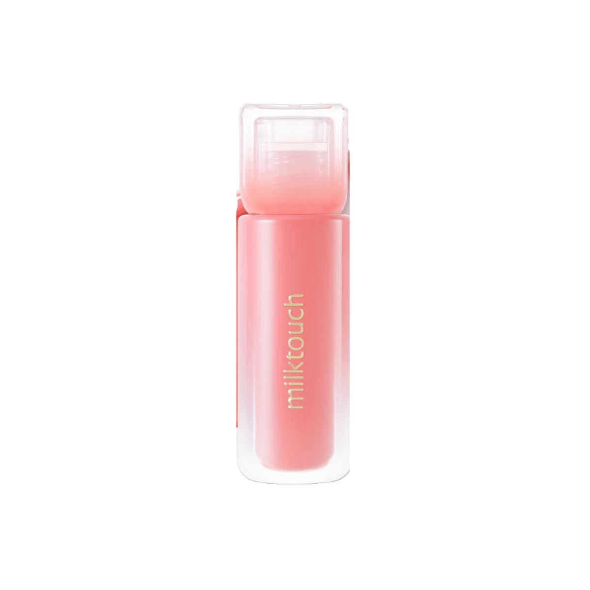 Milk Touch Dew Stain Sheer Lip Gloss 12 Peach Blossom High Shine Moisturizing Lip Tint 4ml