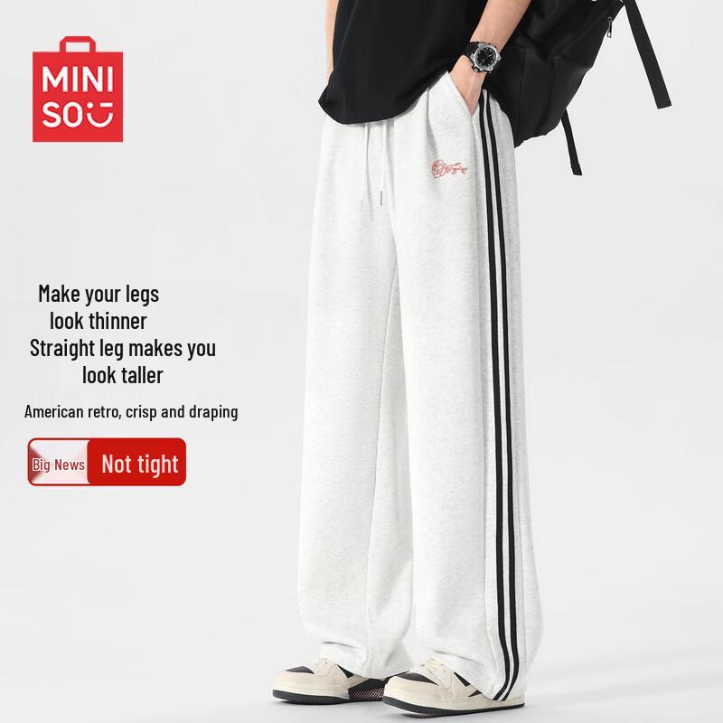 MINISO Men s Spring Relaxed Fit Straight-Leg Sweatpants 2XL