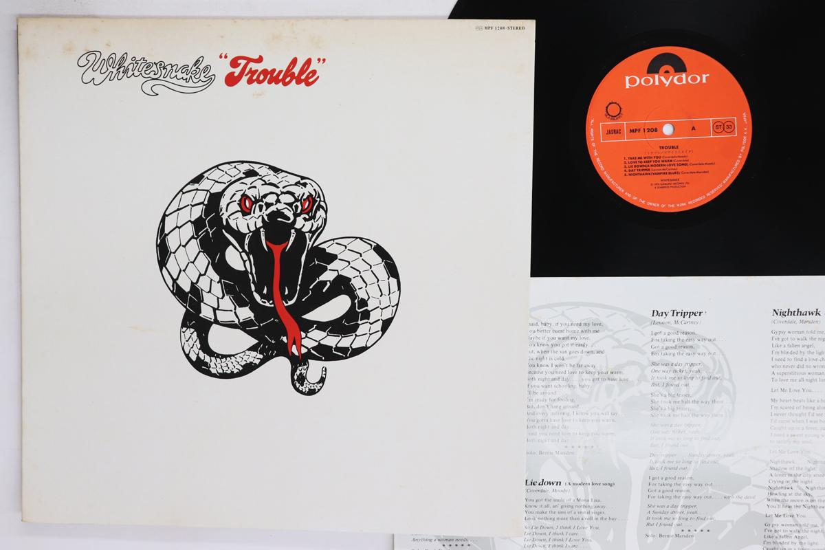 Виниловая пластинка WHITESNAKE Trouble MPF1208 POLYDOR 1978 Япония Рок Б/у