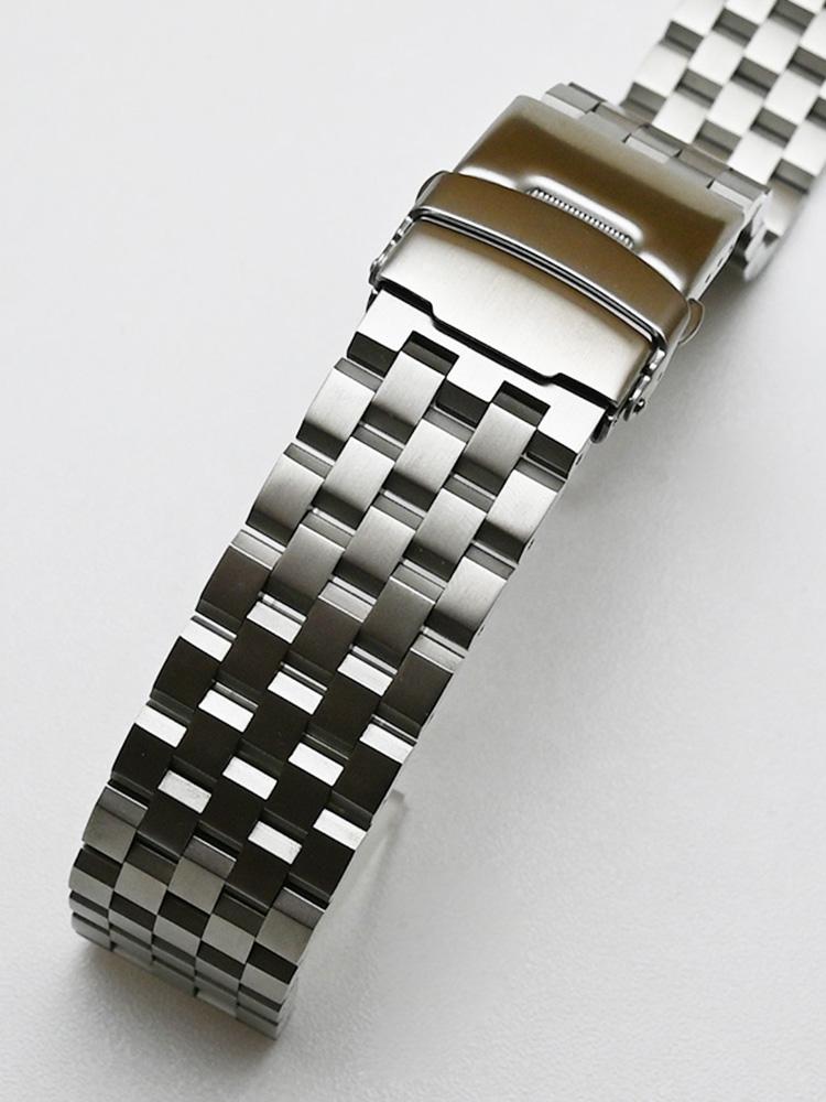 Brushed Stainless Steel Watch Band Strap 18mm 20mm 22mm 24mm Solid Metal Replacement Bracelet Men Black Silver WatchBand