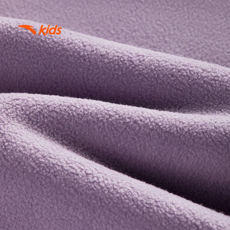 Anta Kids Unisex Fleece Hooded Windproof Sports Jacket